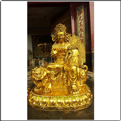 大號文殊鎏金銅像 大號文殊鎏金銅像