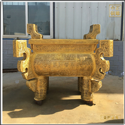 訂購大型室外鎏金銅鼎 訂購大型室外鎏金銅鼎