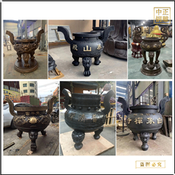 鑄銅關(guān)公 寺院室外純銅香爐