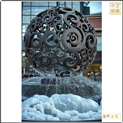 鑄銅關(guān)公 城市廣場(chǎng)風(fēng)水球雕塑廠家