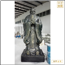 鑄銅關公 廠家供應銅雕孔子雕像