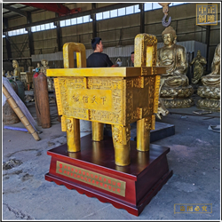 鑄銅關公 小區景觀銅鼎