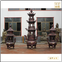 鑄銅關(guān)公 廠家鑄造銅香爐