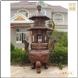 鑄銅關(guān)公 大型純銅香爐鑄造廠