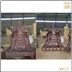 鑄銅關公 鑄銅看書關公定制