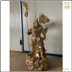 彩繪銅關公雕塑 彩繪銅關公雕塑