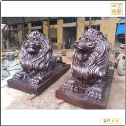 鑄銅關公 大型西方鎏金銅獅子雕塑報價