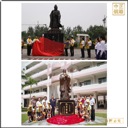 鑄銅關(guān)公 室外文化名人孔子雕塑擺件