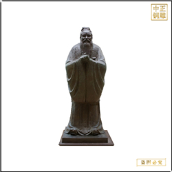 鑄銅關(guān)公 圣人孔子雕像擺件