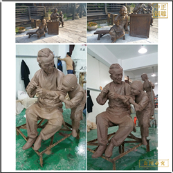 鑄銅關(guān)公 捏糖人銅雕塑