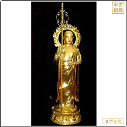 鑄銅關公 1米高地藏王站像鑄造