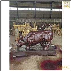 鑄銅關(guān)公 華爾街旺市牛鑄造