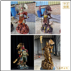 鑄銅關公 彩繪關公銅像