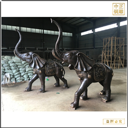 鑄銅關公 大型室外銅雕大象一對