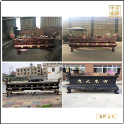 鑄銅關公 鑄造長方形銅香爐供應