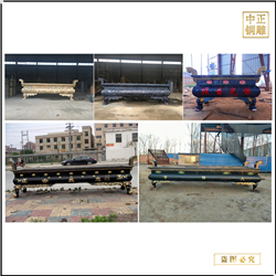 鑄銅關公 鑄造圓形平口銅香爐供應