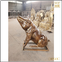 鑄銅關公 公園景觀銅豬雕塑