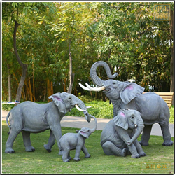 鑄銅關公 園林景觀銅大象動物雕塑