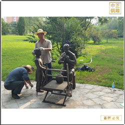 鑄銅關(guān)公 公園吹糖人雕塑