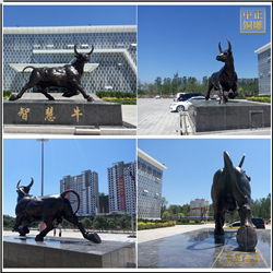 鑄銅關(guān)公 廣場(chǎng)智慧銅牛生產(chǎn)廠家