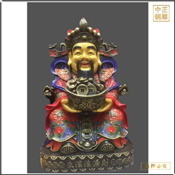 彩繪寺廟財(cái)神爺銅佛像 彩繪寺廟財(cái)神爺銅佛像