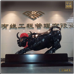 鑄銅關公 華爾街牛工藝品