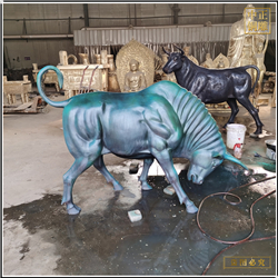 鑄銅關公 五米公園銅牛雕塑