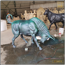 鑄銅關公 大型純銅牛雕塑