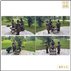 鑄銅關公 園林公園吹糖人雕塑