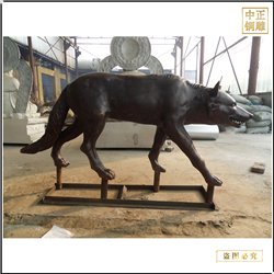 鑄銅關公 2米公園景觀狼雕塑