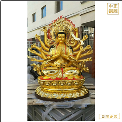 鑄銅關(guān)公 彩繪千手觀音菩薩銅像