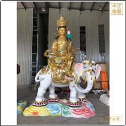 鑄銅關(guān)公 批發(fā)文殊普賢菩薩純銅佛像