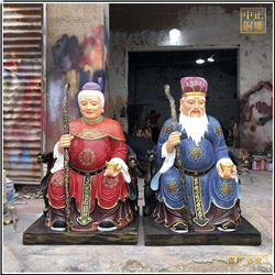 鑄銅關(guān)公 彩繪土地公土地婆婆銅像