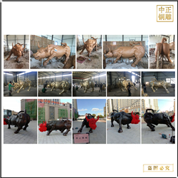 鑄銅關(guān)公 室外景觀華爾街銅牛鑄造