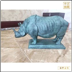 鑄銅關(guān)公 大號犀牛銅雕塑鑄造