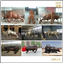 鑄銅關(guān)公 純銅牛工藝品擺件