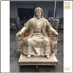 鑄銅關(guān)公 坐像成吉思汗銅雕塑