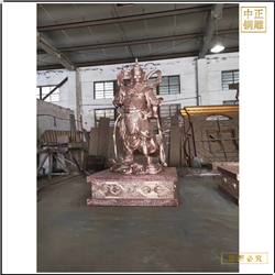 鑄銅關(guān)公 供奉韋陀銅佛像擺件