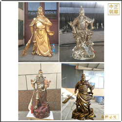 鑄銅關(guān)公 坐式關(guān)羽銅雕塑