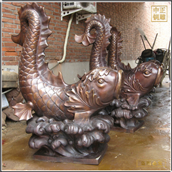 鑄銅關公 批發銷售銅魚擺件