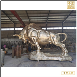 鑄銅關(guān)公 開荒銅牛工藝品鑄造