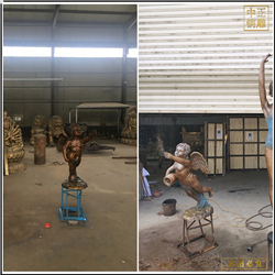 鑄銅關公 鑄造西方人物雕塑批發