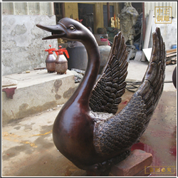 鑄銅關公 銅天鵝雕塑加工制作