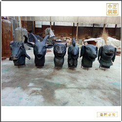 鑄銅關公 批發銷售十二生肖雕塑