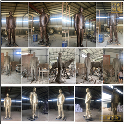 鑄銅關公 大型熊希齡雕塑鑄造廠家