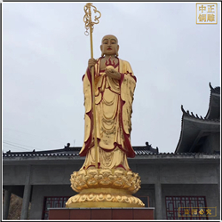 鑄銅關(guān)公 大型鎏金站像地藏王佛像
