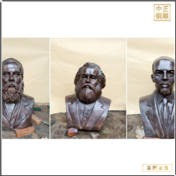 鑄銅關(guān)公 鑄造人物半身像擺件