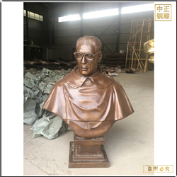 鑄銅關(guān)公 戴眼鏡人物半身像加工