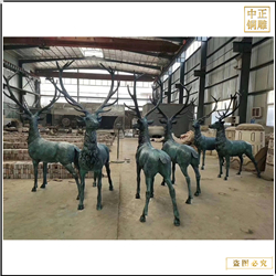 鑄銅關(guān)公 鑄銅仿銅小鹿雕塑