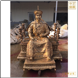 鑄銅關公 乾隆皇帝銅雕塑